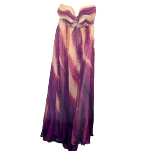 Alexia Blush Tie Dye Purple Gown Prom Dress new Size 8